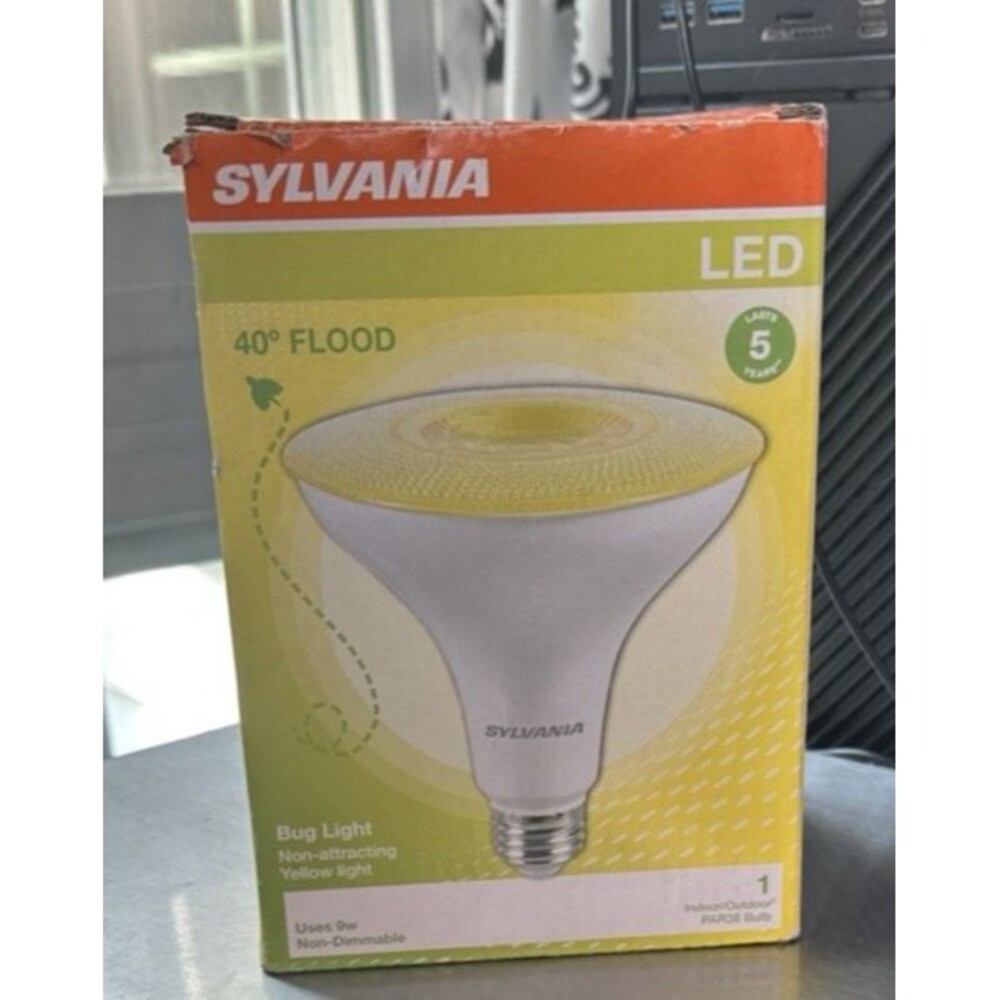 Sylvania 40 degree 9W Flood Light Indoor Outdoor PAR38 Bulb Non-Dimmable